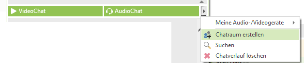 Screenshot: GruppenChat - Chatraum erstellen