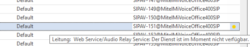Leitung: WebService/Audio Relay Service: Der Dienst ist im Moment nicht verfügbar.